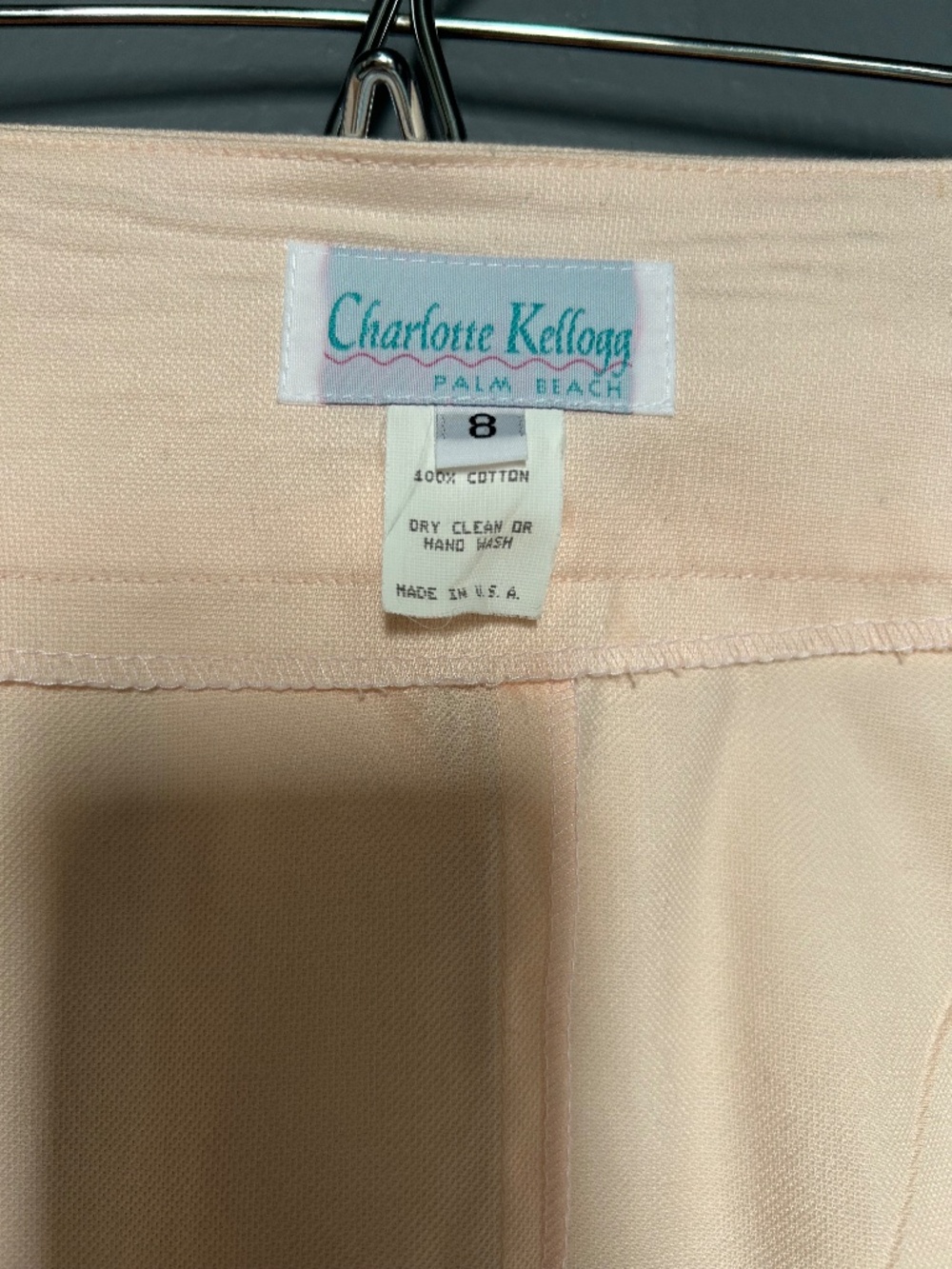 Charlotte Kellogg of Palm Beach pink cotton straight skirt - 8